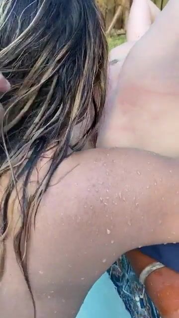 Her pussy tasted so good by the poolside