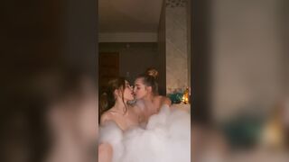 Lesbians: Tender kisses in the tub #2