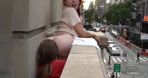 Lesbian Couple Eating Pussy In Public