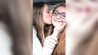 Lesbians: Car kisses #2