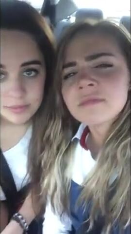 Classic: Girls kissing in car